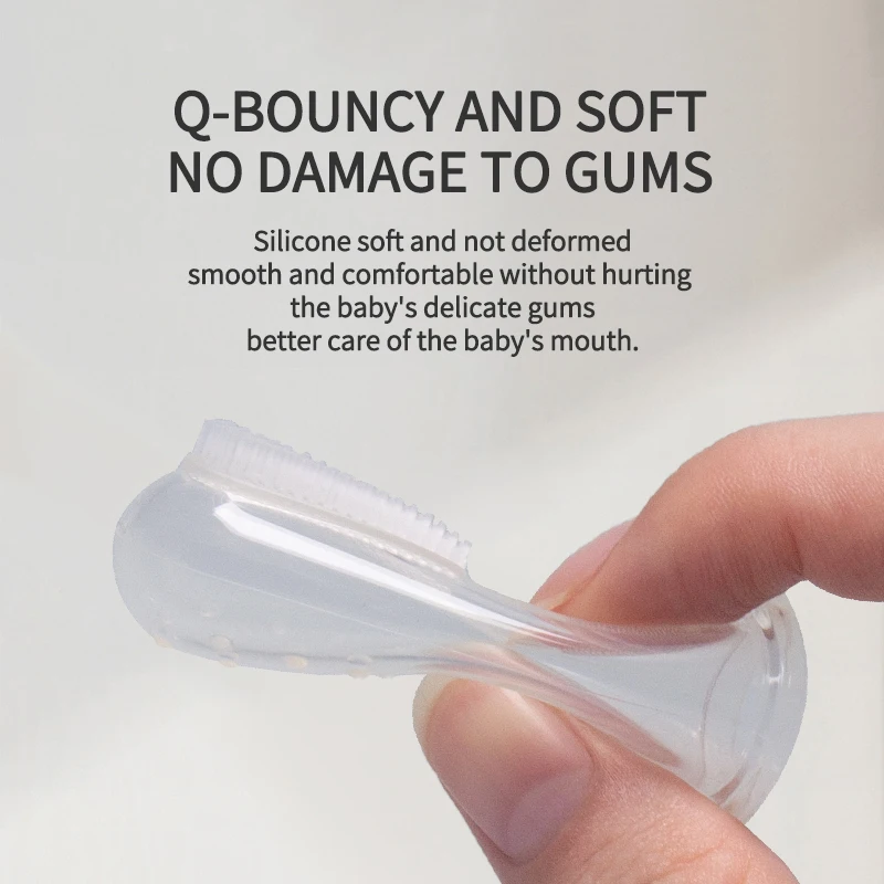 2 Pcs Baby Finger Toothbrush Infant Tooth Teeth Clean Brush Transparent Soft Silicone Bpa Free Kids Teeth Oral Health Care