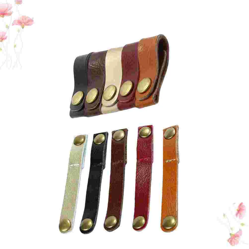 

10 PU Cable Straps- Reusable Cable Ties USB Cord Holder Cable Management for Organizing USB Cable Headphone Wires, 2Sizes