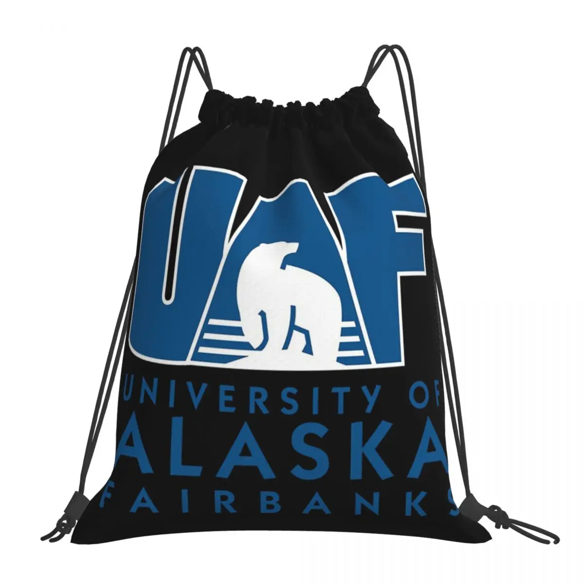 

College Of Alaska Fairbanks Backpacks Drawstring Bags Drawstring Bundle Pocket Shoes Bag BookBag For Travel Students