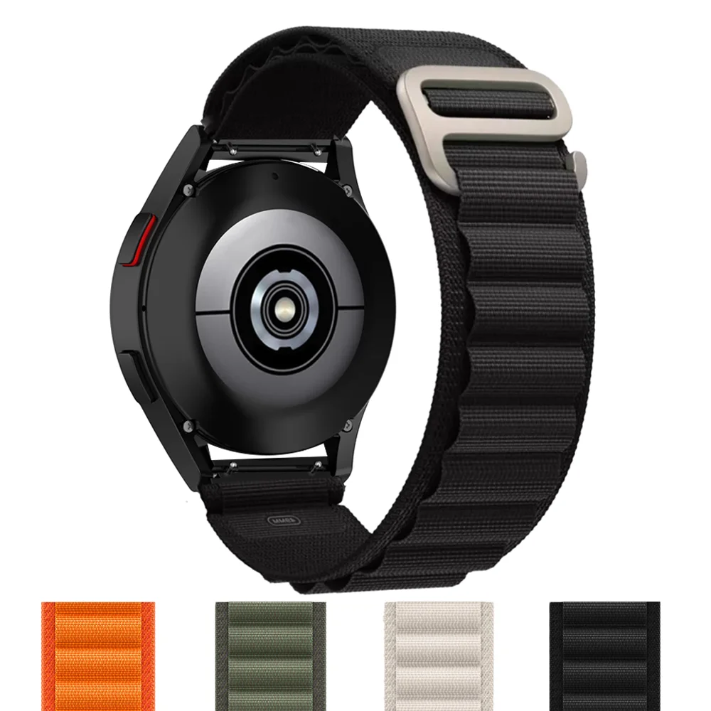 20Mm 22Mm Opaska Do Samsung Galaxy Watch 4/5/Pro/Classic/Active 2 Nylonowa Bransoletka Typu Alpine Loop Correa Huawei Watch Gt 2 2E 3 Pasek