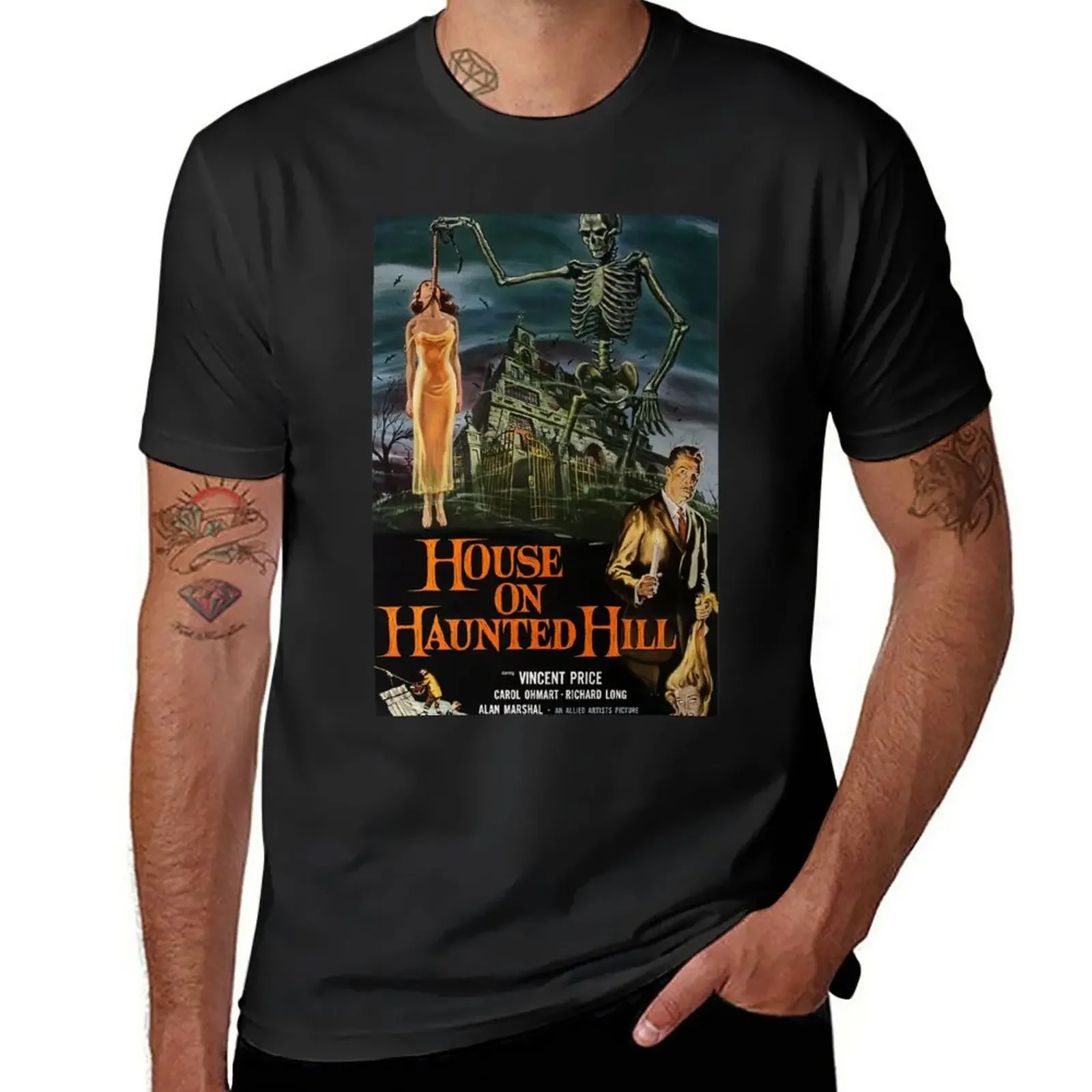 House On Haunted Hill - Vincent Price T-Shirt Sweat Customs Progetta La Tua Nuova Edizione T-Shirt Grafiche Da Uomo