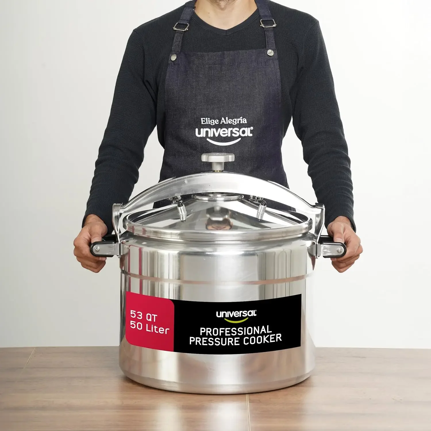 Extra Large 53 Quart / 50 Liter Professional Pressure Cooker, Heavy-Duty Aluminum Construction with Multiple Safety Systems 2