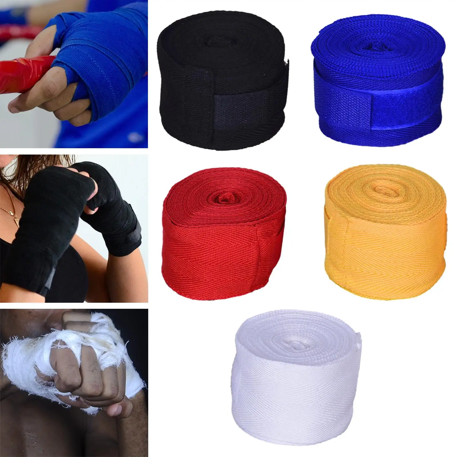 Boxing Bandages Men Women Adults Kids Handwraps Cotton Boxing Hand Wraps for Kickboxing Taekwondo Sports Muay Thai Sanda