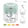 100ml/250ml Electric Mini Garlic Press Chopper - Rechargeable USB Masher with Powerful Lithium Battery, Easy Meat Grinder 1
