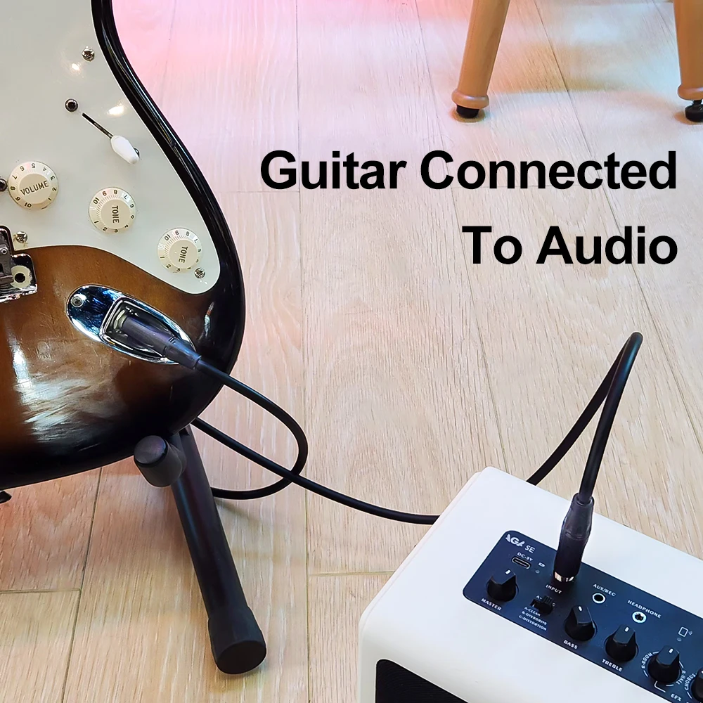 Justpro High-Class Electric Guitar Connecting Audio Cable Super Silent Plug 3M/6M/10M Options Available