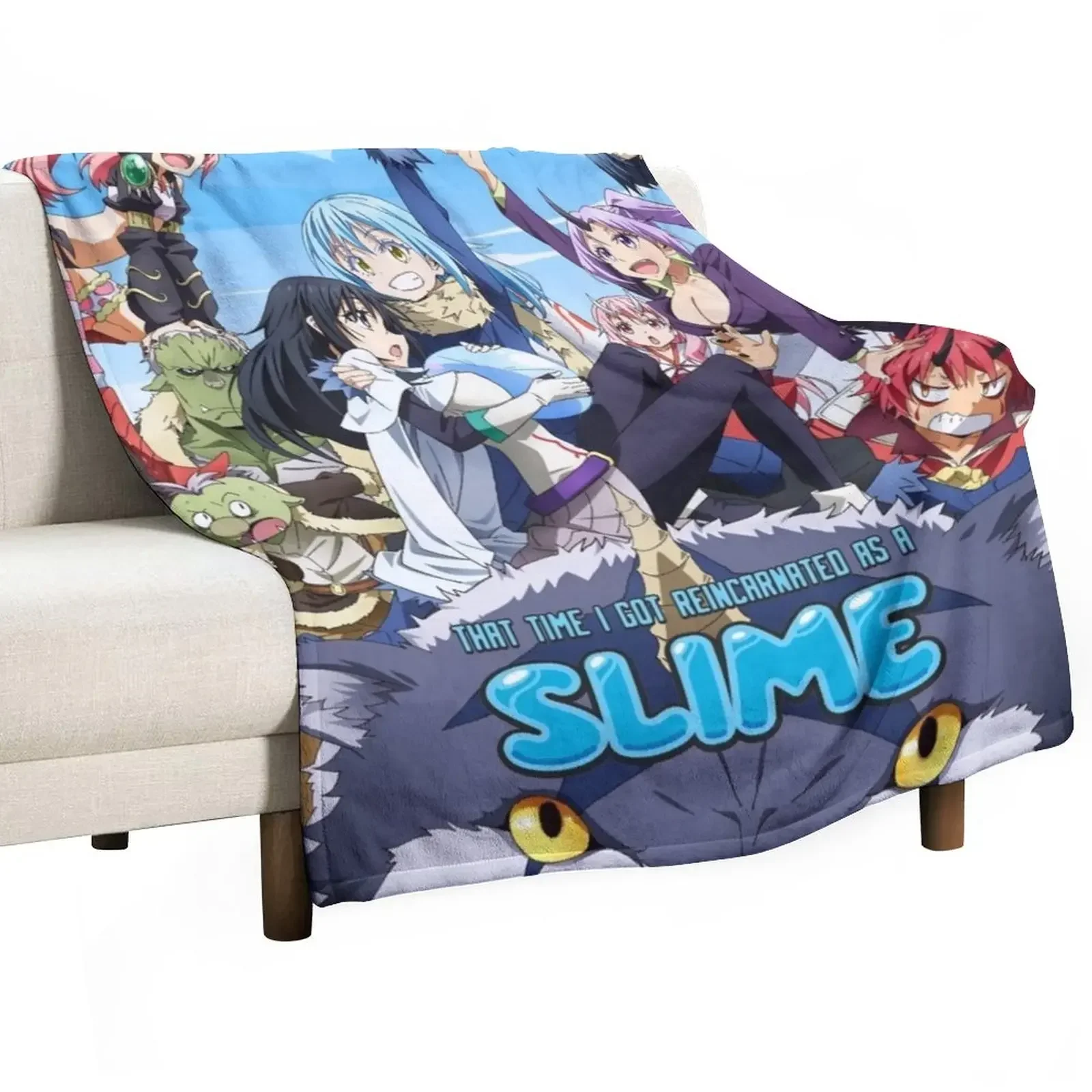 

That Time I Got Reincarnated As A Slime Throw Blanket Luxury Brand warm for winter Multi-Purpose sofa bed Blankets
