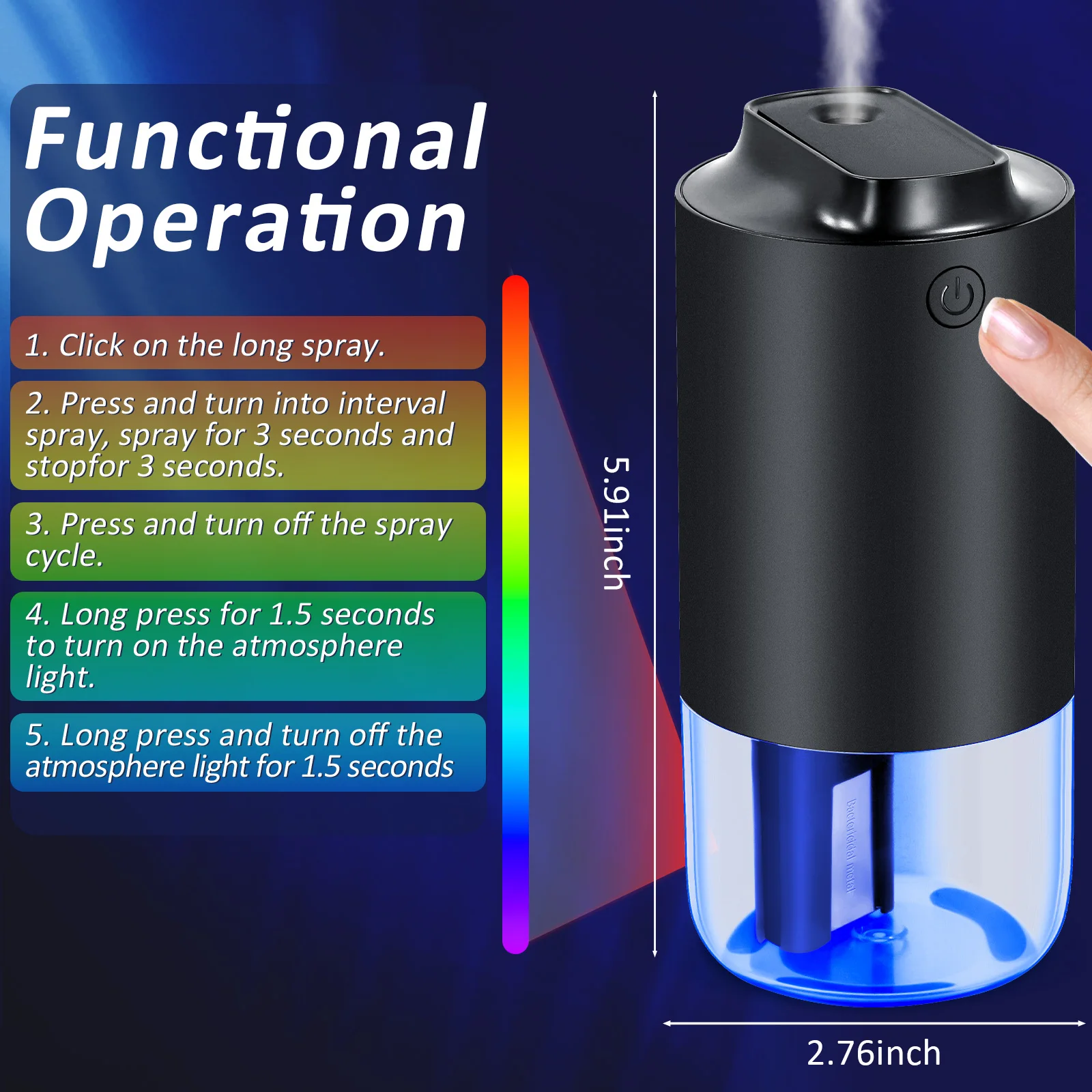Car Electric Air Diffuser Aroma Car Air Vent Humidifier Mist Aromatherapy Freshener For Removing Odors Accessories