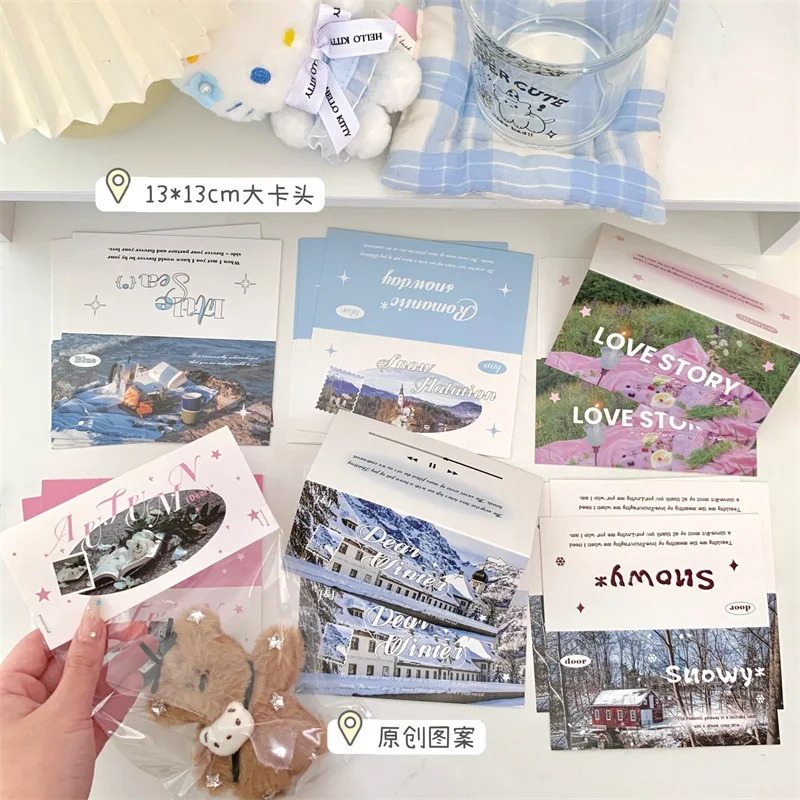 10 Pz/Borsa Cute 13Cm Landscape Card Head Idol Photo Card Packaging Forniture Gioielli Gift Card Toploader Vendi Materiale Da Imballaggio