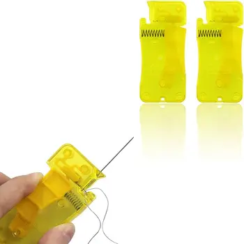 1-3Pcs Automatic Easy Needle Threader Tool Self-Thread Guide Plastic Sewing Accessories Hand Stitching Quick Needle Threading 1