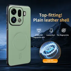 Deluxe Leather Full Protective Case with Magnetic Lens Cover - Professional Series - OPPO Reno15 F (Green)