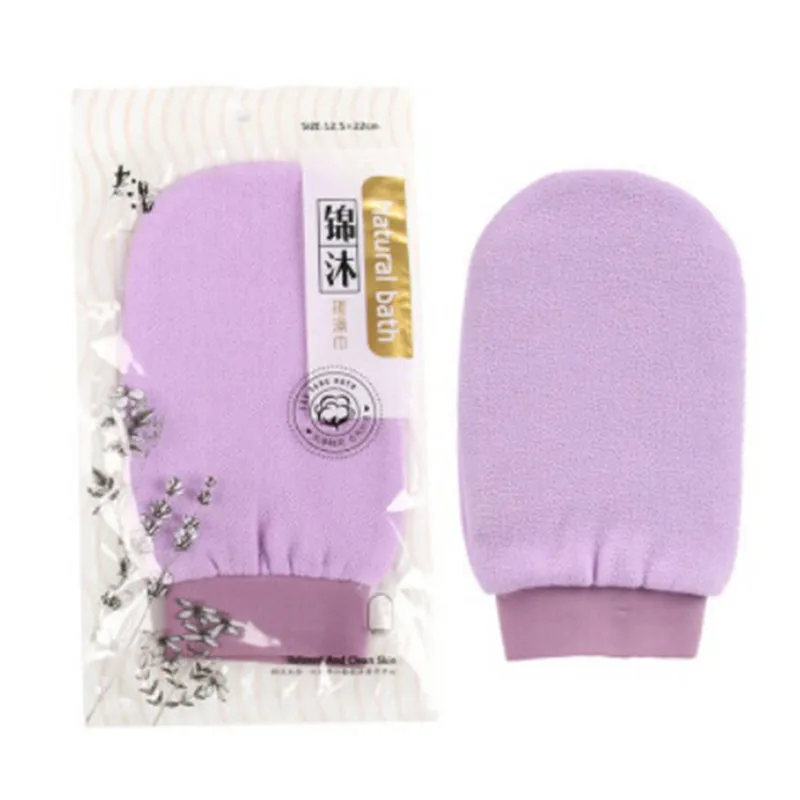 1Pc Shower Spa Exfoliator Two-sided Bath Glove Body Cleaning Scrub Mitt Rub Dead Skin Removal Bathroom Products