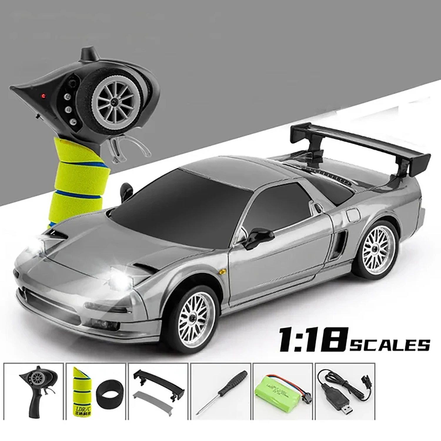 In Stock High Speed 1/18 RWD RC Racing Drift Car RTR Mini Toys Gifts 4x2 Electric Vehicles Model with Gyroscope LDRC LD1803 Cars 2