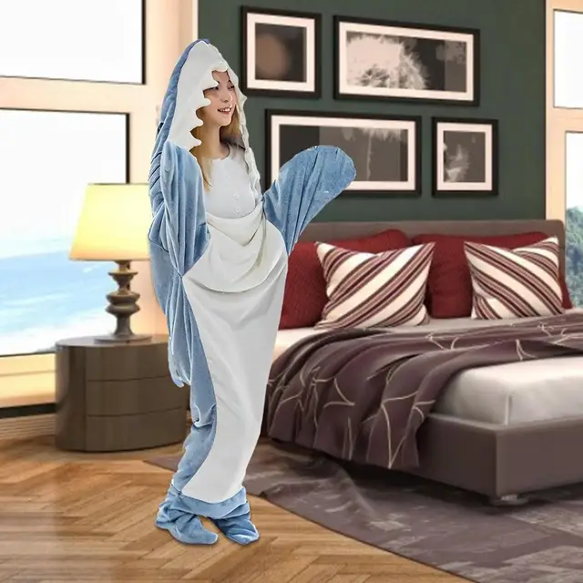 Manta De Tiburón Desgaste Con Capucha Saco De Dormir Cosplay