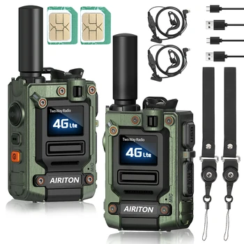 2X Global Network POC Radio Walkie Talkie 4G WiFi Unlimited Range Type-C Long Range Sim Card Handheld Two Way Radio for Outdoor 1