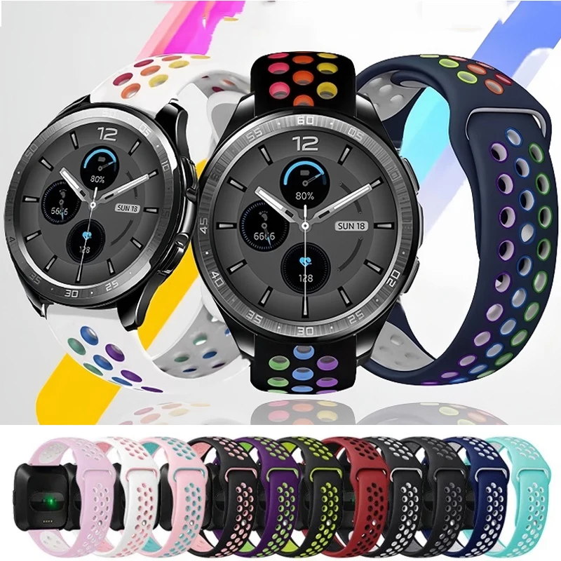 22mm Silicone Active Sport Watch Band Bracelet - Universal Fit