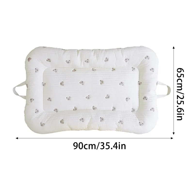 Newborn Cotton Quilted Bed Carrying Type Double Sided Mattress 3D Breathable Mesh Crib Cushion Foldable Designing