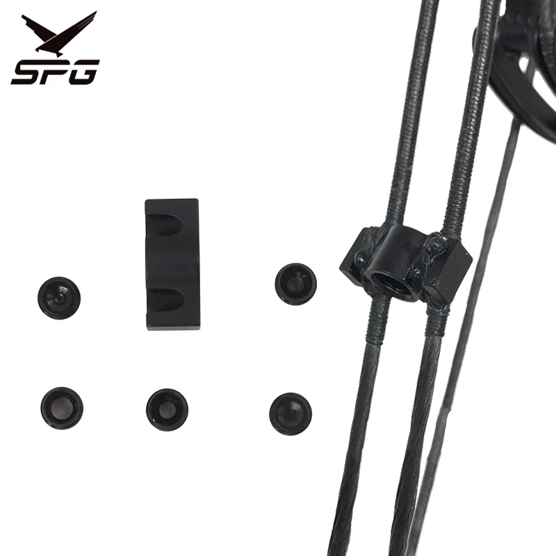 Compound Bow Peep Sight Steel Ball Bow Hooded Archery Target Accessories Double String Metal Peep Sight Inner Core archery bow sight stabilizer compound bow damper ball metal rubber shock absorber sight head damping for hunting shooting