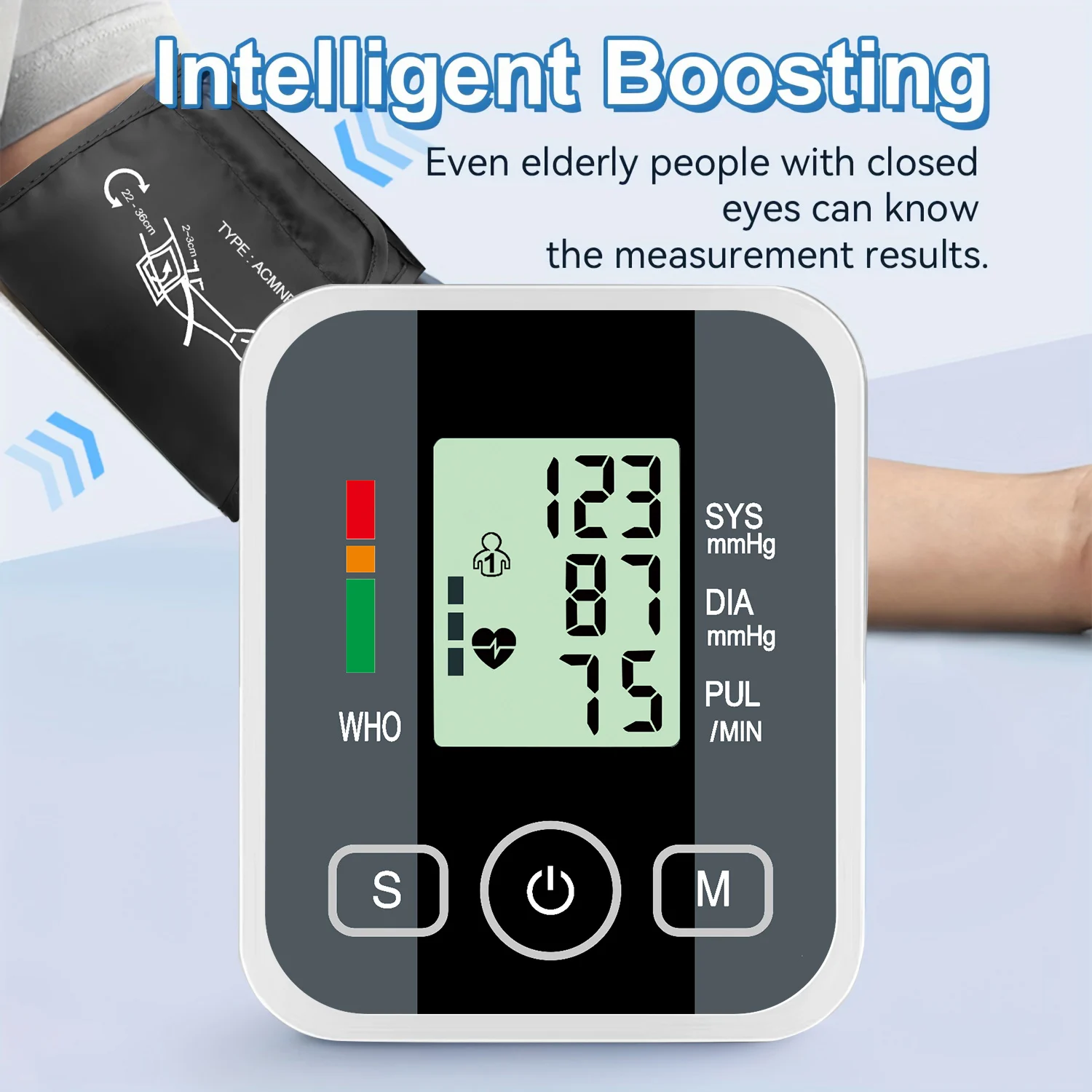 Blood Pressure Monitor Digital Tonometer Upper Arm Blood Pressure Meter Automatic BP Medical Sphygmomanometer Pulse