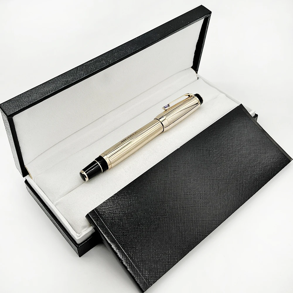 MB Bohemia Luxury Fountain Pens With Diamond Clip Random Stone Color Writing Gift Stationery Office Supplies
