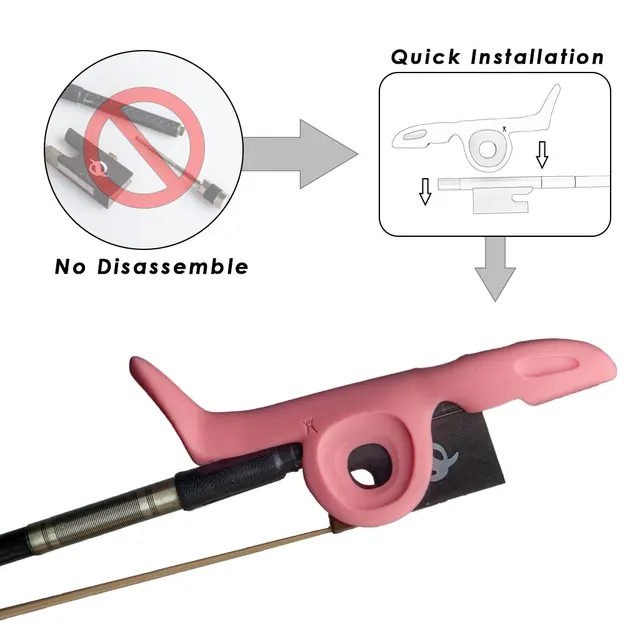 バイオリン　弓　肩当て　グリップ矯正トレーナー　ケースセット バイオリン弓肩当てグリップ矯正トレーナーケースセット