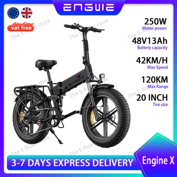 Bicicletta Elettrica Pieghevole ENGWE ENGINE X 250W 48V13Ah 42KM/H Autonomia 120km Pneumatici da 20 Pollici per Adulti Tutto Terreno