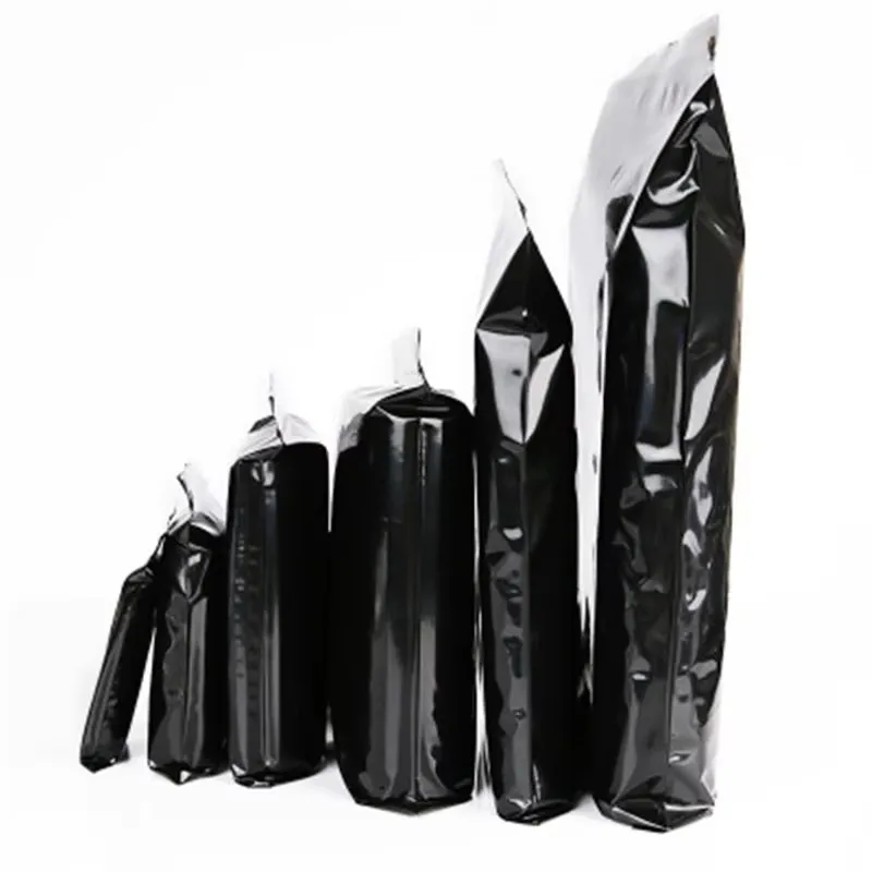 INPLUSTOP 100pcs/Lot 14 Wire Black Food Sealed Self-Sealing Plastic Packing Pouches Zip Lock Storage