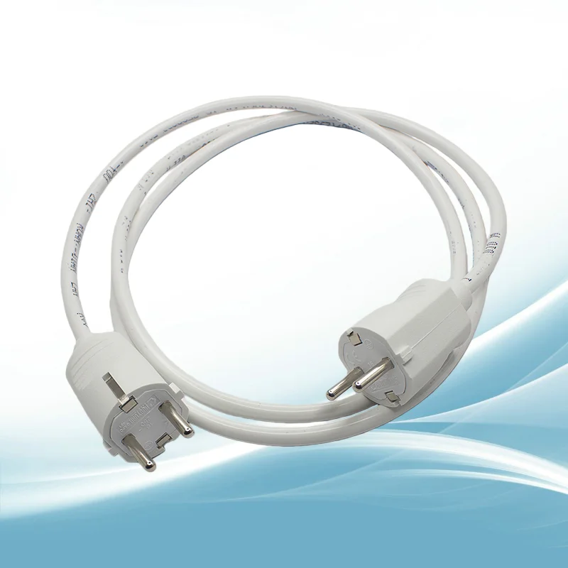 Durable 2m White Extension Power Cord for Versatile Indoor and Outdoor Use