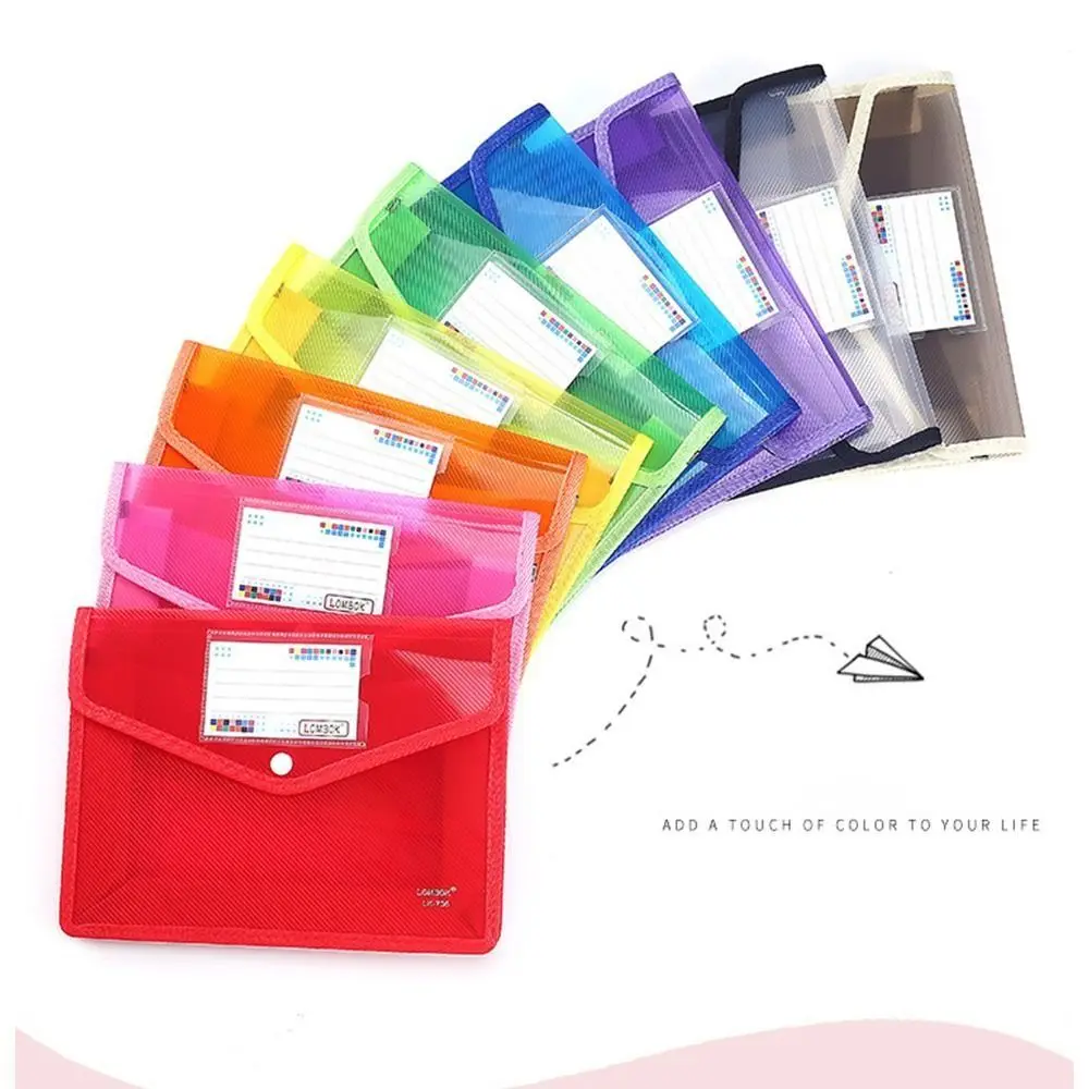 대용량 플라스틱 파일 폴더, 사무실 문서 가방 파우치 봉투 폴더, A5