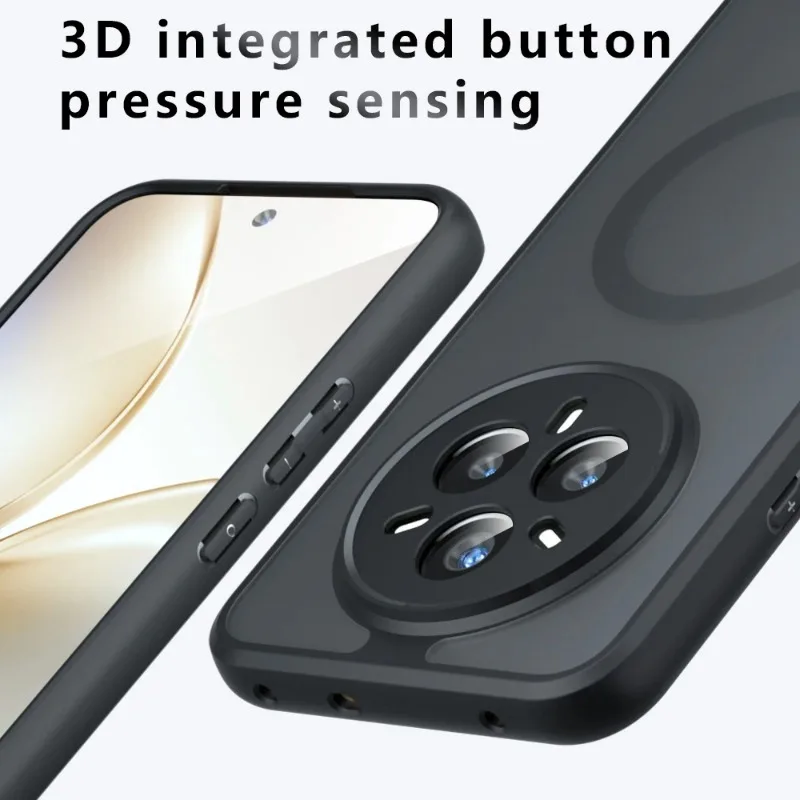 MagSafe Magnetic Acrylic Matte Shockproof Case - Transparent Hard Bumper Cover