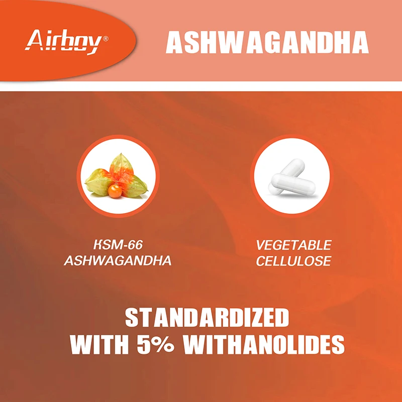 KSM-66 Ashwagandha Root Extract-Improve Natural Mood, Relieve Stress, Promote Brain Development, Promote Healthy Sleep ashwagandha supplement