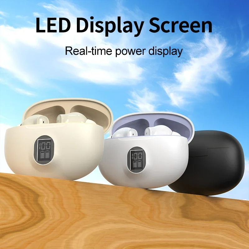 TWS Wireless Bluetooth Earphone LED Display Stereo Headset Touch Control Earbuds Noise Reduction Sport Headphone For Smart Phone