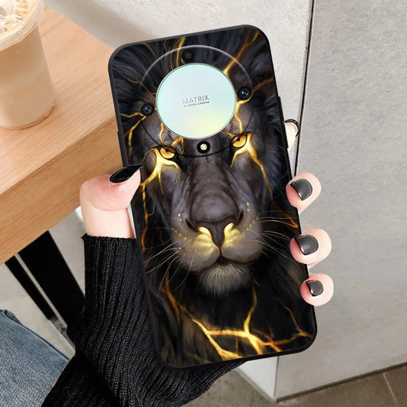 Wolf & Lion Design Shockproof Silicone Phone Case
