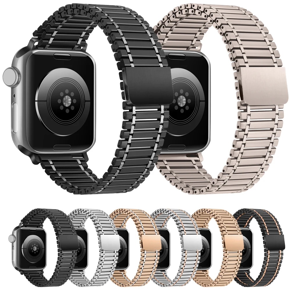 

Magnetic Loop Metal Strap for Apple Watch Band Ultra 49mm 41mm 45mm 44mm 40mm 38 42mm Men Steel Bracelet Iwatch Serie 8 7 6 SE 3