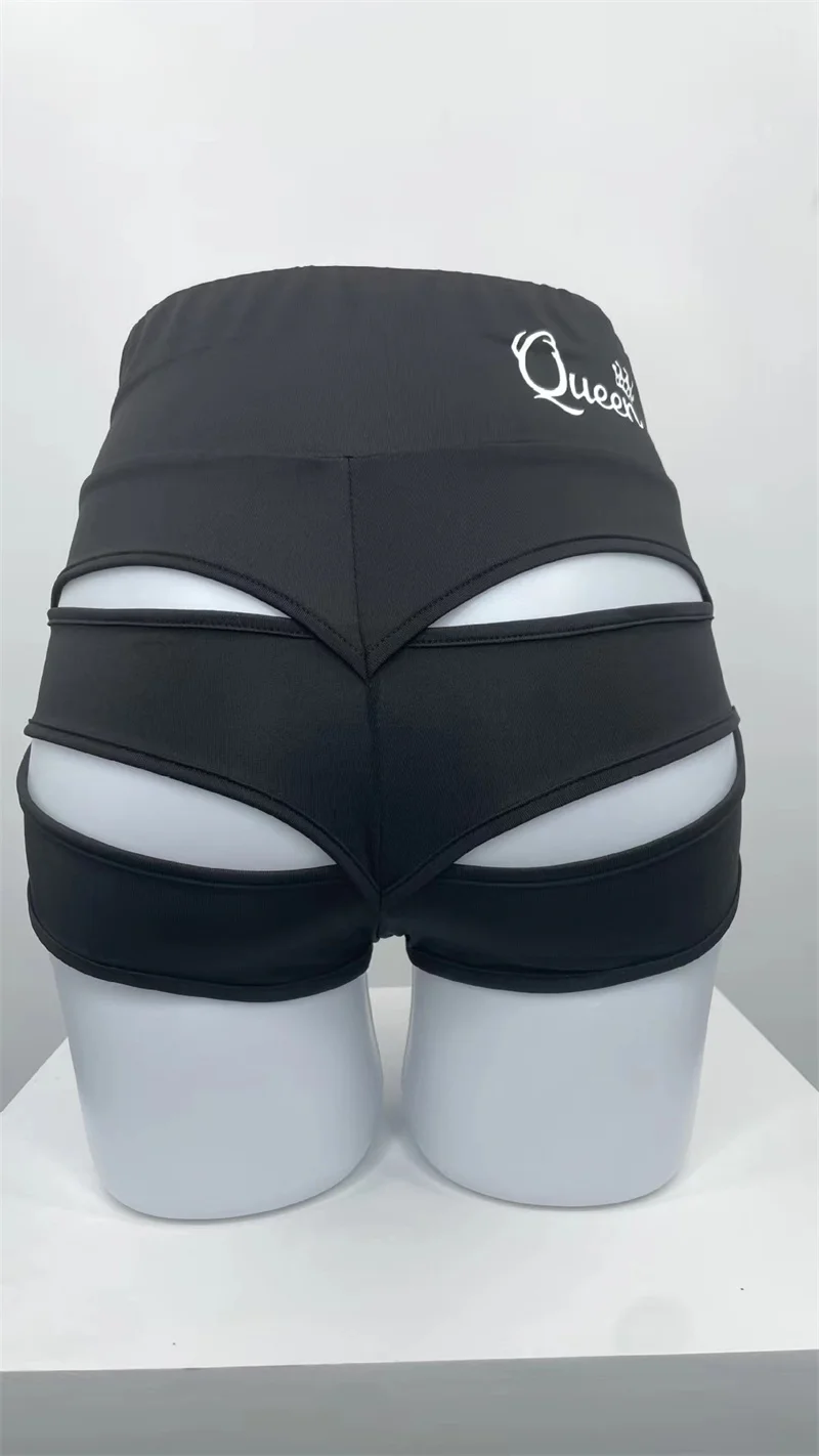 Women\'s Rave Exotic Pole Dance Shorts Hollow Out Sexy Stage Performance Dance Wear Outfits Night Bar Adults Dancer Buttock Pants