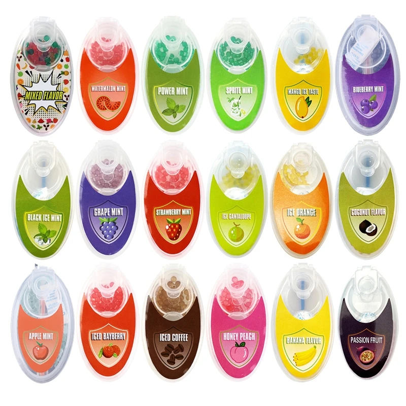 100pcs Cigarette Filter Ball Pops Fruit Menthol Capsule Mint Beads