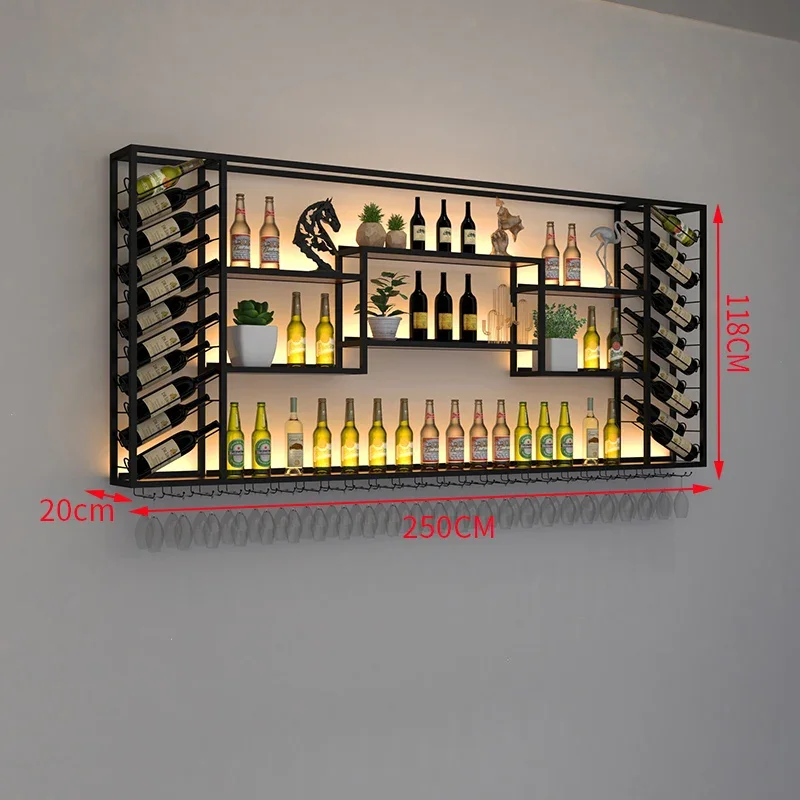 Whisky Club Bar Cabinet Small Metal Unique Holder Wine Cabinets Modern Industrial Restaurant Adega Barzinho Hotel Furnitures