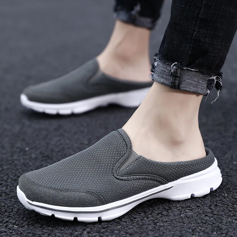 

2023 Summer Mesh Men Slippers Breathable Mules Casual Shoes for Men Slippers Flip Flops Comfort Home Slippers Zapatillas Hombre