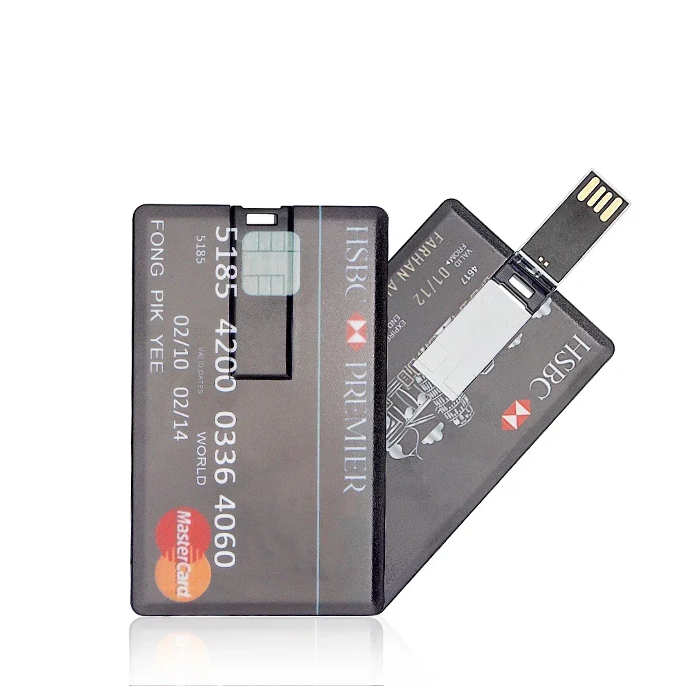 Card Free Logo USB 2.0 Flash Drives Real Capacity Gift Pen Drive Color Printing Memory Stick Laser Engraving 64GB/32G/16G U Disk