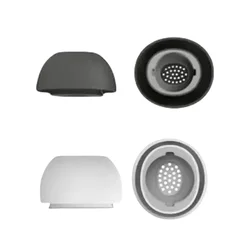 Premium Silicone Ear Tips for Enhanced Comfort and Sound Quality (2Pairs Black White)