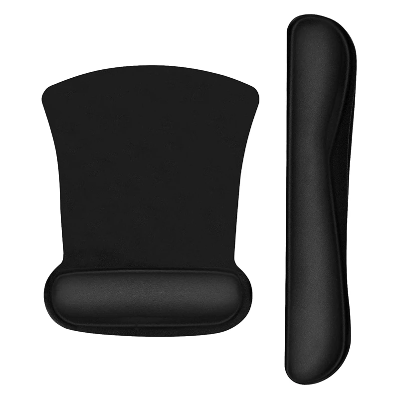 

Подставка под запястье клавиатуры и коврик для мыши эргономичный коврик для мыши поддержка запястья для офиса (1 комплект)