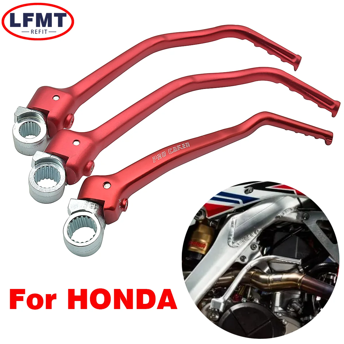 

Motorcycle Dirt Bike Aluminum Forged CNC Kick Start Lever Pedal For Honda CRF450R 2009-2016 CRF150R 2007-2024 CRF250R 2012-2017