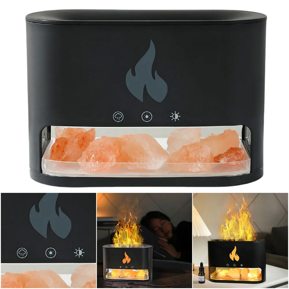 Himalayan Salt Lamp Diffuser with 7 Colors Light & Timer Essential Oil Diffuser Aroma Aromatherapy for Bedroom