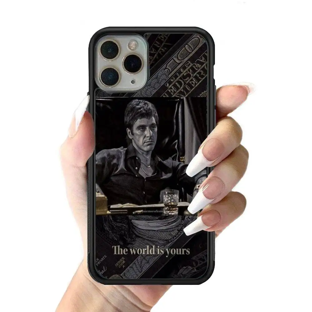 Classic S-Scarface Film Tony Silicone Phone Case - Durable PC + TPU Cover