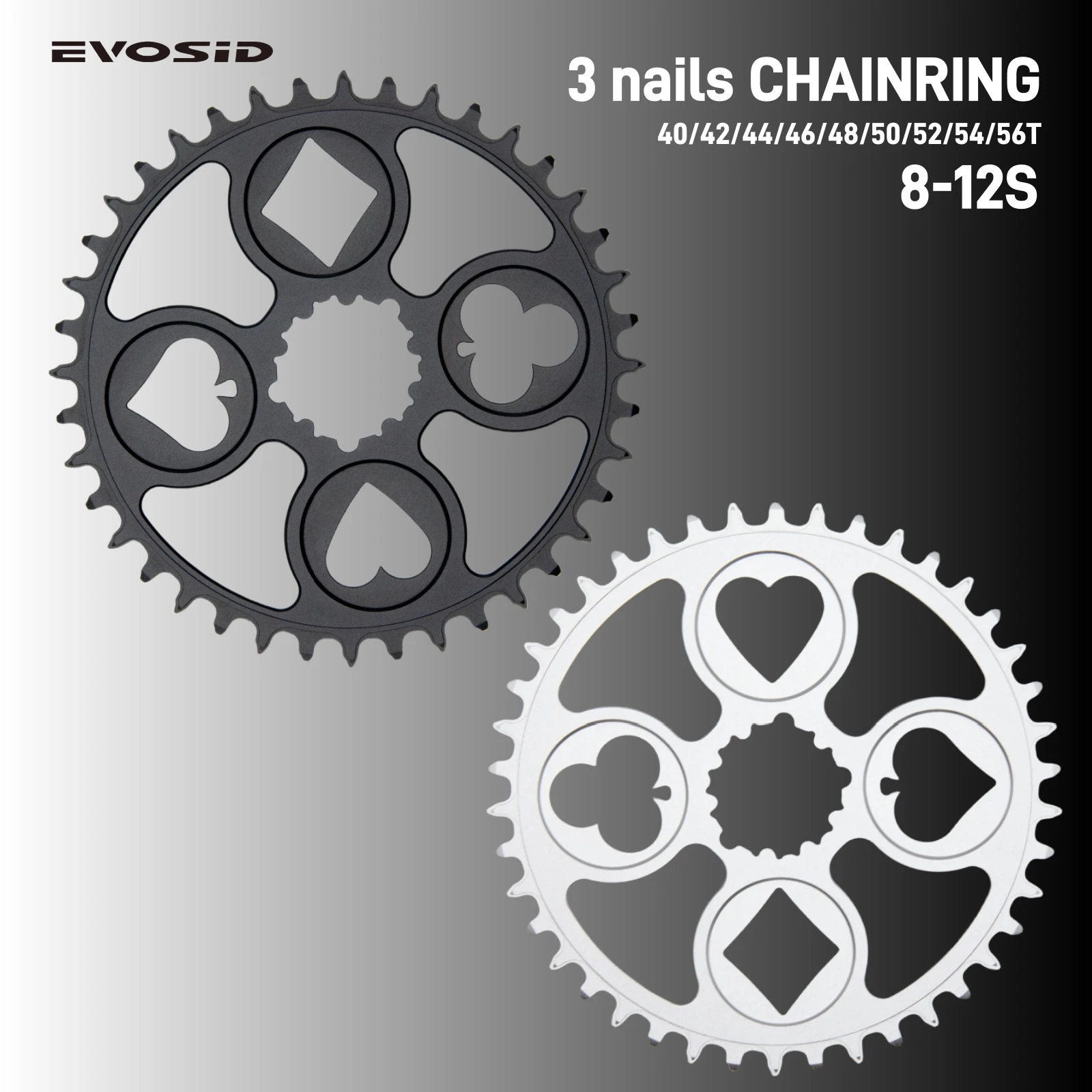 EVOSID Road Chainring 40-50T Crown Folding Narrow Wide Sprocket