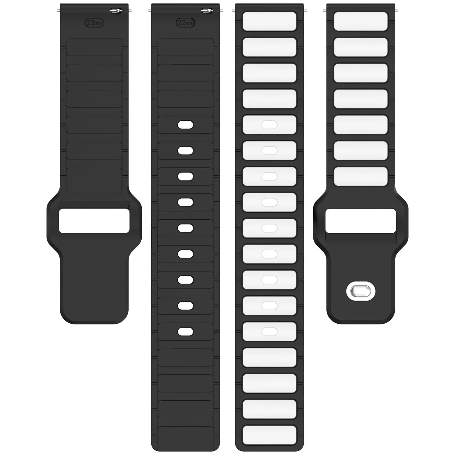 22mm Sports Silicone Strap for Smartwatches - Durable and Comfortable Wristband
