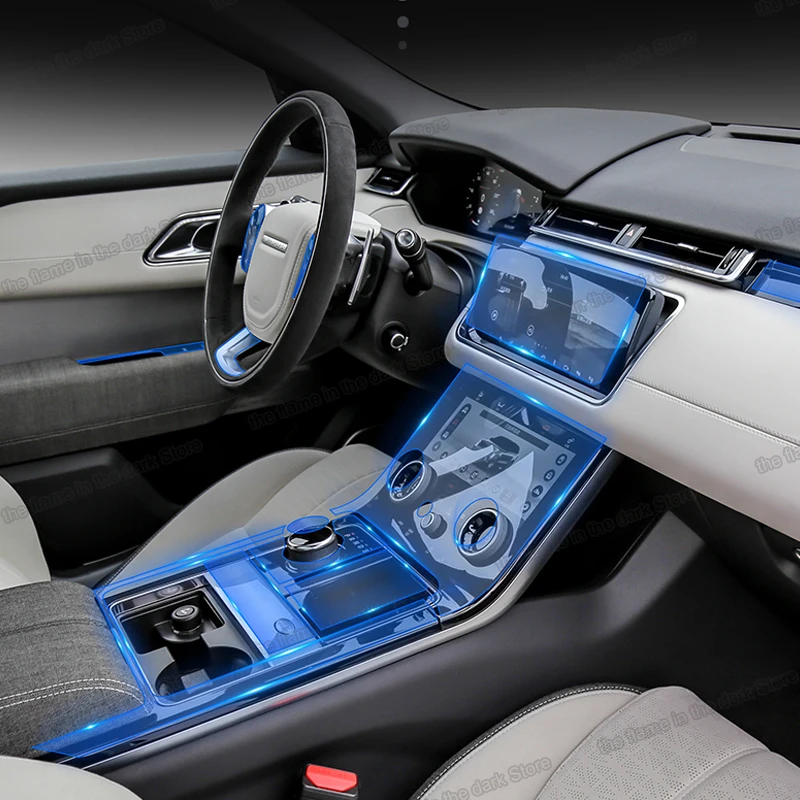 

car central console gps media screen protective film anti-scratch sticker for Range Rover Velar 2017 2018 2019 2020 2021 2022