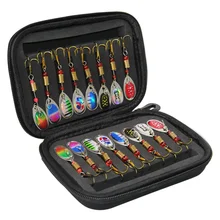 

16 Piece Luya Bait Rotating Composite Sequin Three Anchor Hook Set / Fly Hook EVA Bait Bag / External Fishing Gear Bag