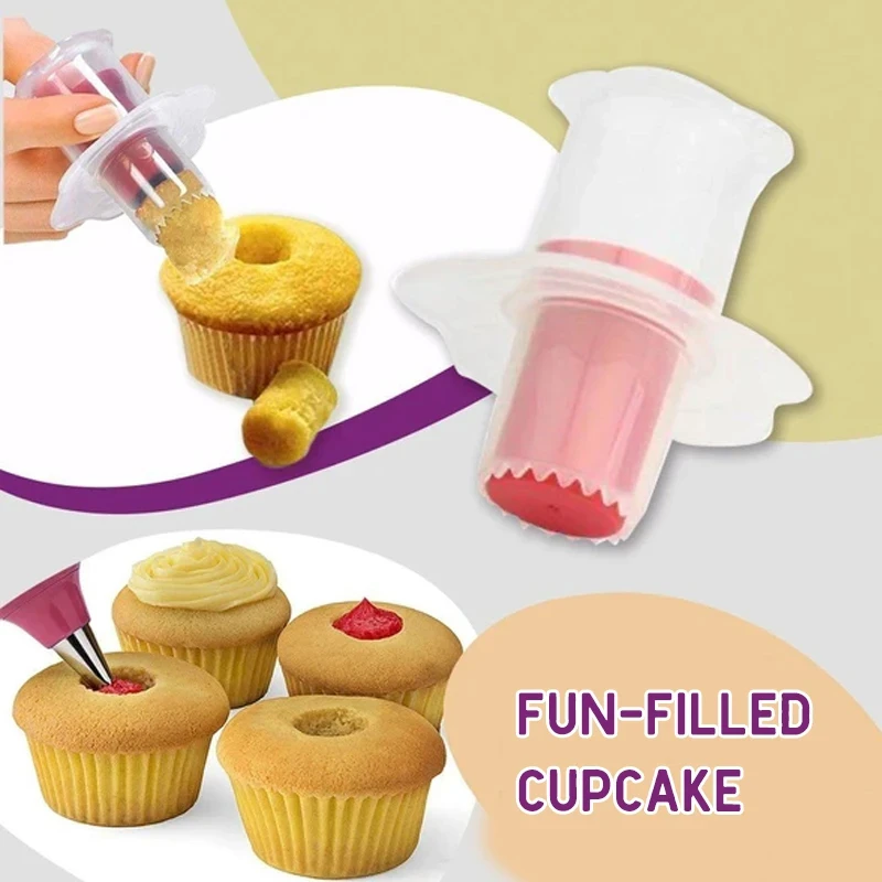 Cortador de émbolo cupcakes, herramienta de decoración para muffins, agujero para pastel, DIY, con núcleo, para pasteles| - AliExpress