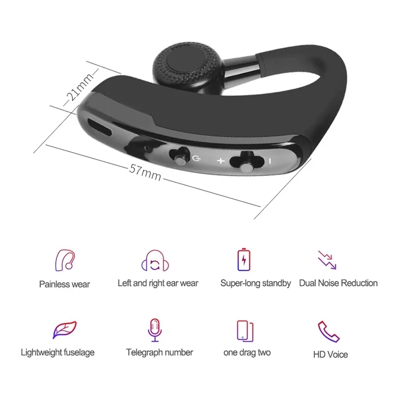 Bluetooth-kopfhörer Mit Mikrofon Für Kabelloses Business Telefon_voghion.com