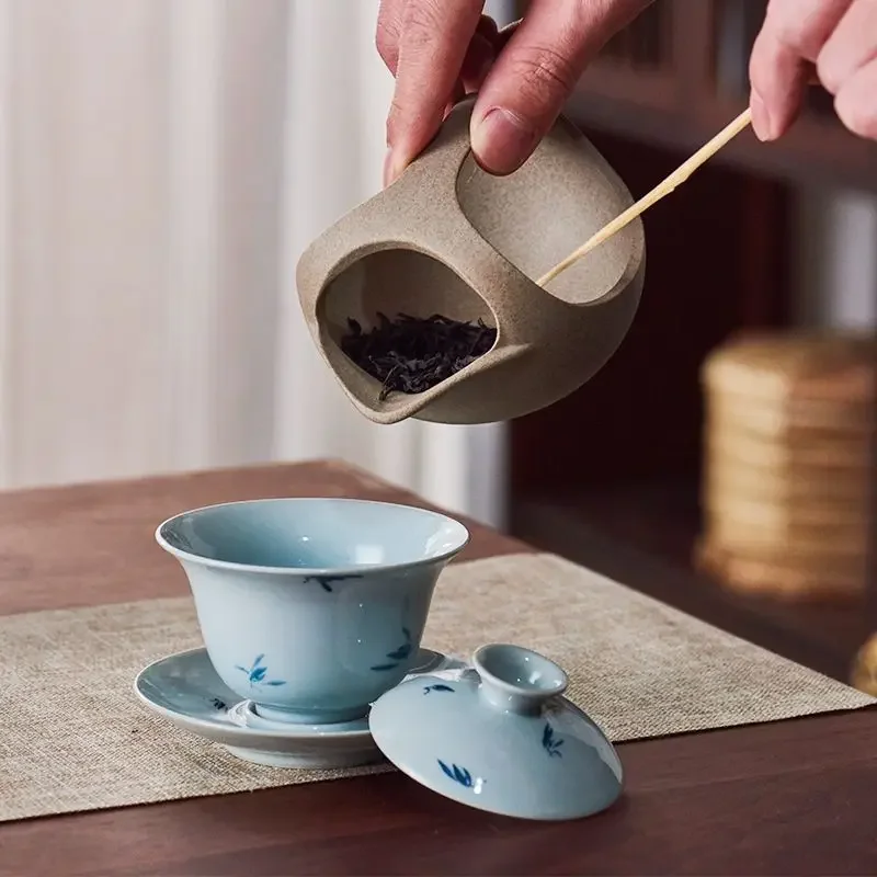 Ceramic tea stove tea awakening device ceremony accessories small household aroma enhancer candle roaster roaster